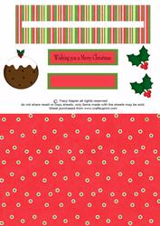 Christmas Pudding Slider Card