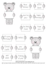Sherbet Bear- Just to Say Coloured Toppers