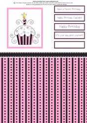 Swirly Cupcake Set-pink & Black