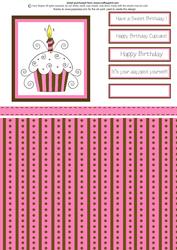Swirly Cupcake Set-pink & Brown