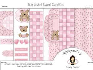 It's a Girl! Easel Card Kit