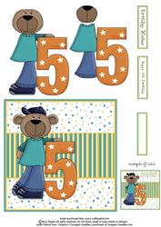 Birthday Bear- Fifth Birthday