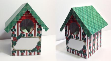 Christmas Holly Birdhouse Box Kit