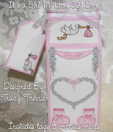 It's a Girl Milk Box Gift Box