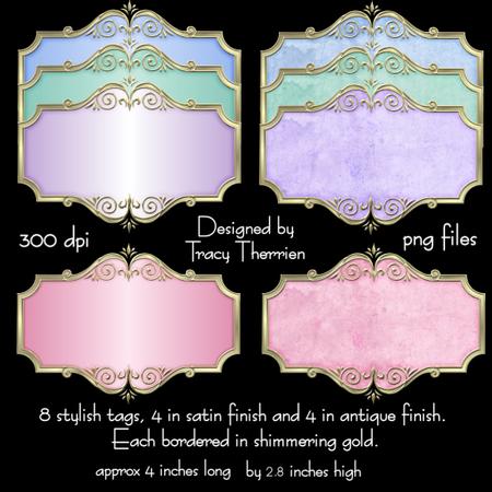 Satin and Antique Finish Sentiment Tags