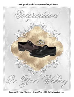 Here Come the Grooms 2 Wedding Card