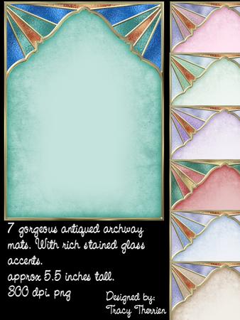 Antique Archway and Stained Glass Mats