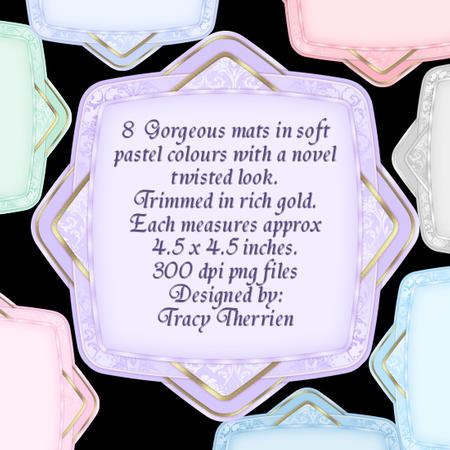 Double Damask Pastel Mats