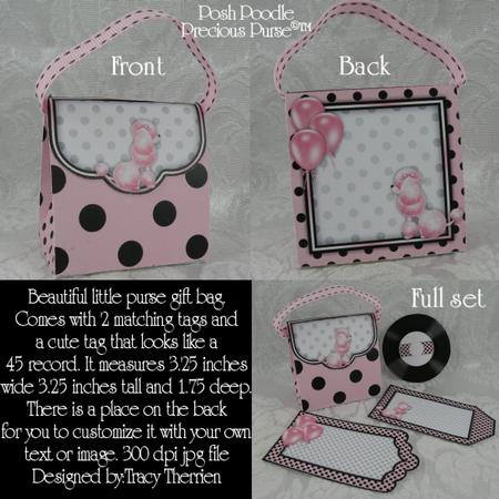 Posh Poodle Precious Purse