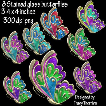 Stained Glass Butterflies