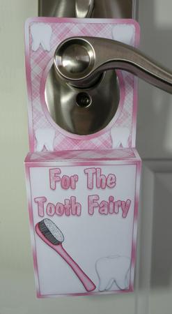 Pink Tooth Fairy Door Hanger Box