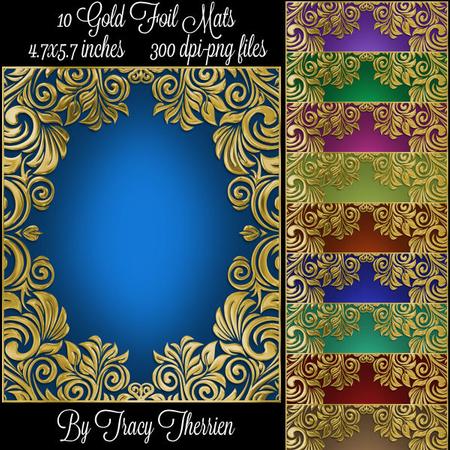 Gold Foil Leaf Mats/backgrounds