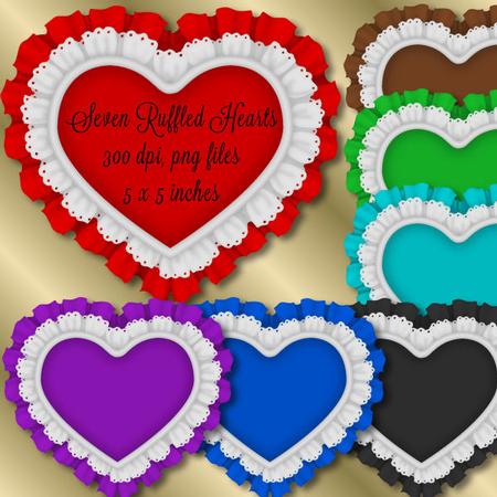 Ruffled Valentine Hearts