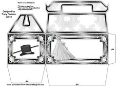Satin-lace Wedding Gable Box