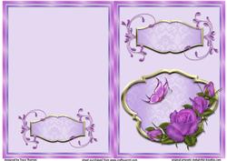 Pink and Purple Rose Card