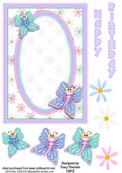Happy Butterfly Birthday Card