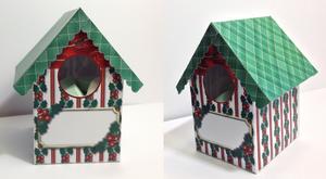 Christmas Holly Birdhouse Box Kit