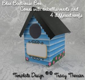Blue Birdhouse Gift Box