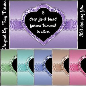 Dark Heart Frames with Silver