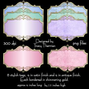 Satin and Antique Finish Sentiment Tags