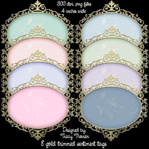Gold Trimmed Sentiment Tags