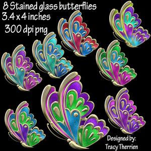 Stained Glass Butterflies
