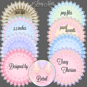 Multi-coloured Lace Doily Mats