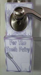 Purple Tooth Fairy Door Hanger Box