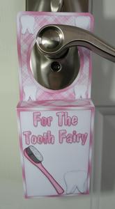 Pink Tooth Fairy Door Hanger Box