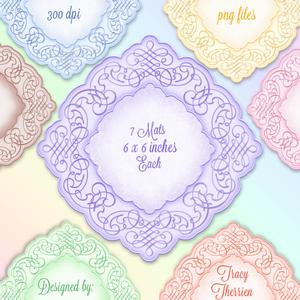 Fancy Scroll Work Mats