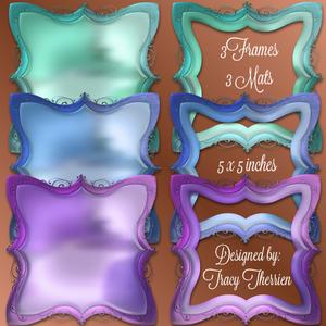 Wavy Square Mats and Frames