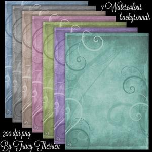 Watercolour Swirl Background Papers