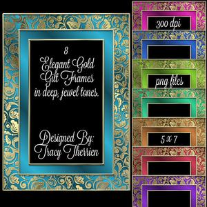 Gold Gilt Jewel Tone Frames