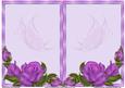 Pink and Purple Roses Card Insert