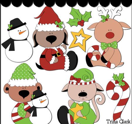 Santa's Friends 1 Clip Art