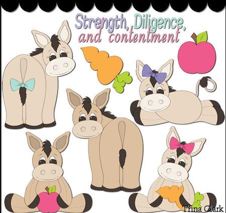 Donkey Doodles 1 Clip Art