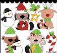 Santa's Friends 1 Clip Art