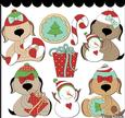 Yuletide Doggies 1 Clip Art