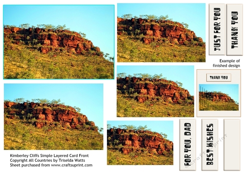 Kimberley Cliffs Simple Layered Pyramage Card Front
