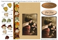 Vintage Edwardian Lady Decoupage Paper Roses A5 card front Linen
