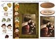 Vintage Edwardian Lady Decoupage Paper Roses A5 card front Antique Green