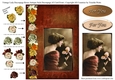 Vintage Edwardian Lady Decoupage Paper Roses A5 card front Red