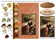 Vintage Edwardian Lady Decoupage Paper Roses A5 card front Peach