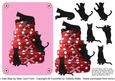 Black Cats on Suitcases Step by Step Decoupage Card Front