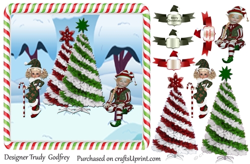 Red & Green Candy Cane ChristmasRed & 
