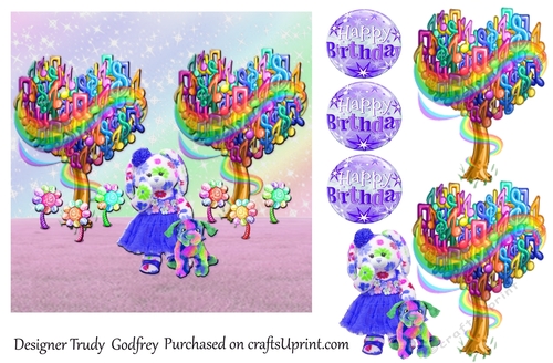 Music Blue Bear Birthday