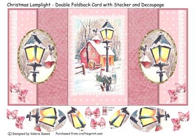 Christmas Lamplight - Double Foldback Stacker and Decoupage