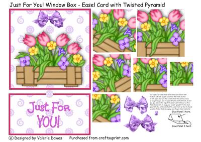 Just for You! Window Box - Easel Card with Twisted Pyramid
