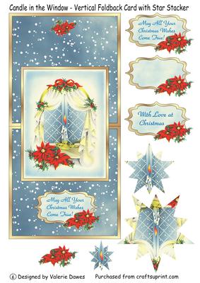 Candle in the Window - Vertical Foldback with Star Pyramid