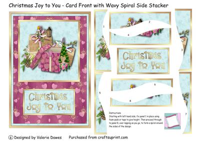 Christmas Joy to You Card Front & Wavy Spiral Side Stacker